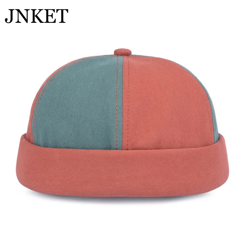 

JNKET New Men Women‘s Splicing Skullcap Sailor Cap Beanies Hat Foldable Brimless Hat Hip Hop Cap Outdoor Sport Cap Pumpkin Hat