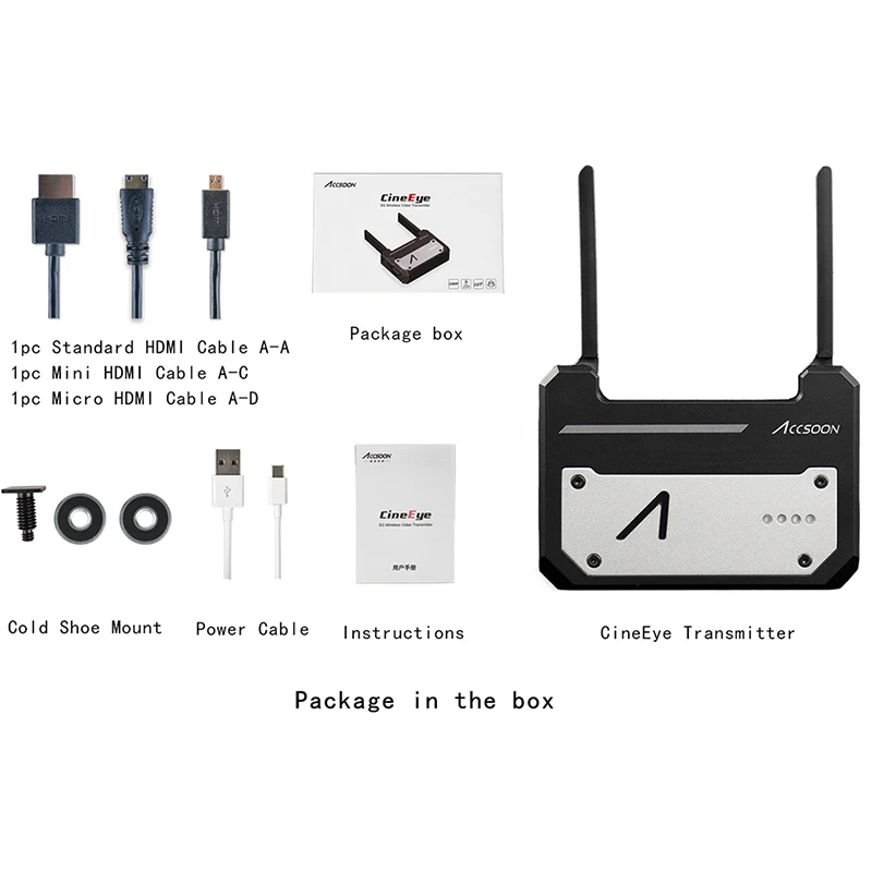Беспроводной передатчик CineEye 1080p Wifi HDMI 5G изображения Видеосендер Accsoon Передача до