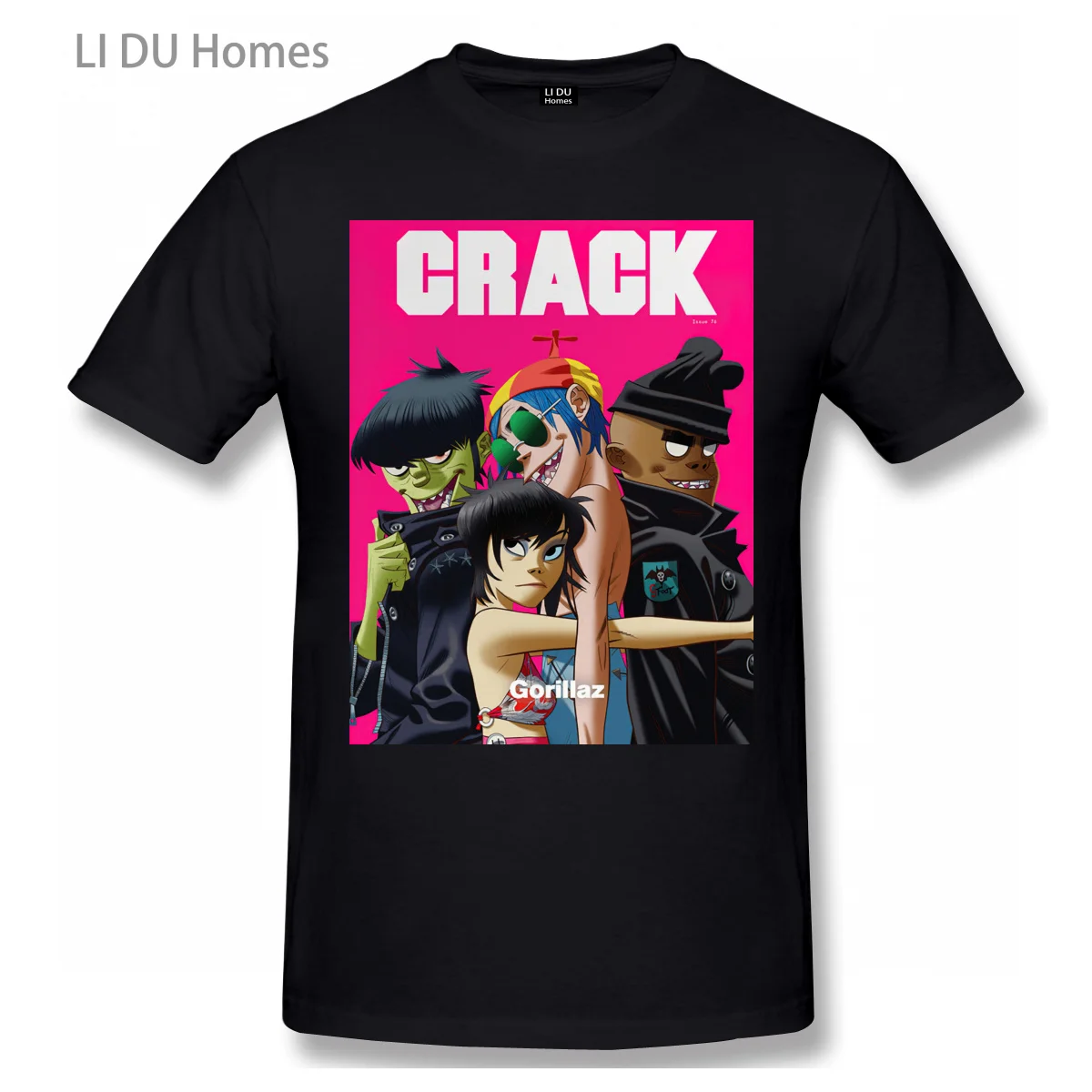 

Hipster Gorilaz Rock T Shirt Oversize Cotton Tshirts Short Sleeve Streetwear T-shirts Tee Tops