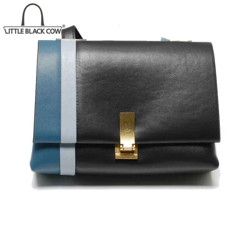 

New Fashion Panelled Design Retro Flap Office Ladies Elegant Single Shoulder Handbag Crossbody Bags Women Leisure Leather Bags