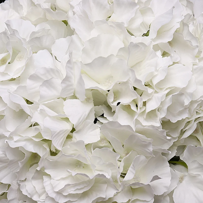 

10 Pack Artificial Hydrangea Heads with Stems Artificial Flowers Heads for Home Wedding Decor White