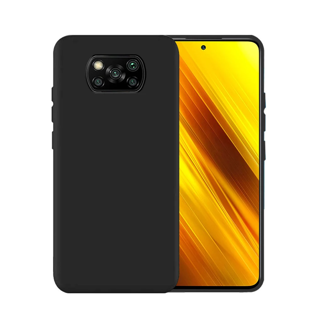 Чехол для Xiaomi Poco X3 NFC, Мягкий Силиконовый ТПУ чехол для телефона Poco X3 NFC, задняя крышка, защитная сумка