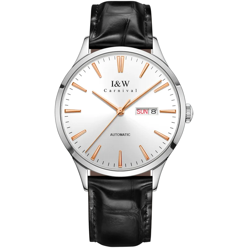 Часы мужские механические с автоподзаводом и календарем водостойкие|Мужские