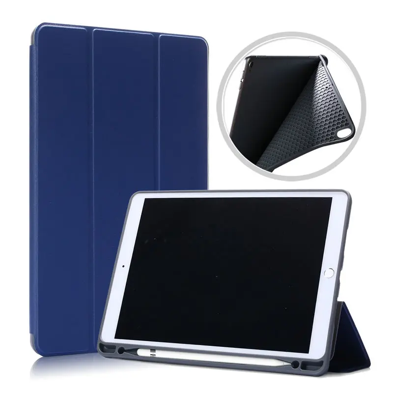 Pencil HoldDark blue ТПУ задняя оболочка для iPad 10," A2200 A2198 A2232 чехол для iPad Air 10,5" A2153 A2123 A2152 умный чехол с держателем карандаша - Цвет: Pencil HoldDark blue