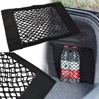 car back rear trunk storage net seat elastic string net magic sticker mesh storage bag pocket cage auto organizer seat back bag