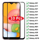 10 шт. закаленное стекло для Samsung Galaxy A01 A11 A21 A31 A41 A51 A71 защита для экрана A21S M11 M21 M31 A30 A50 защитное стекло