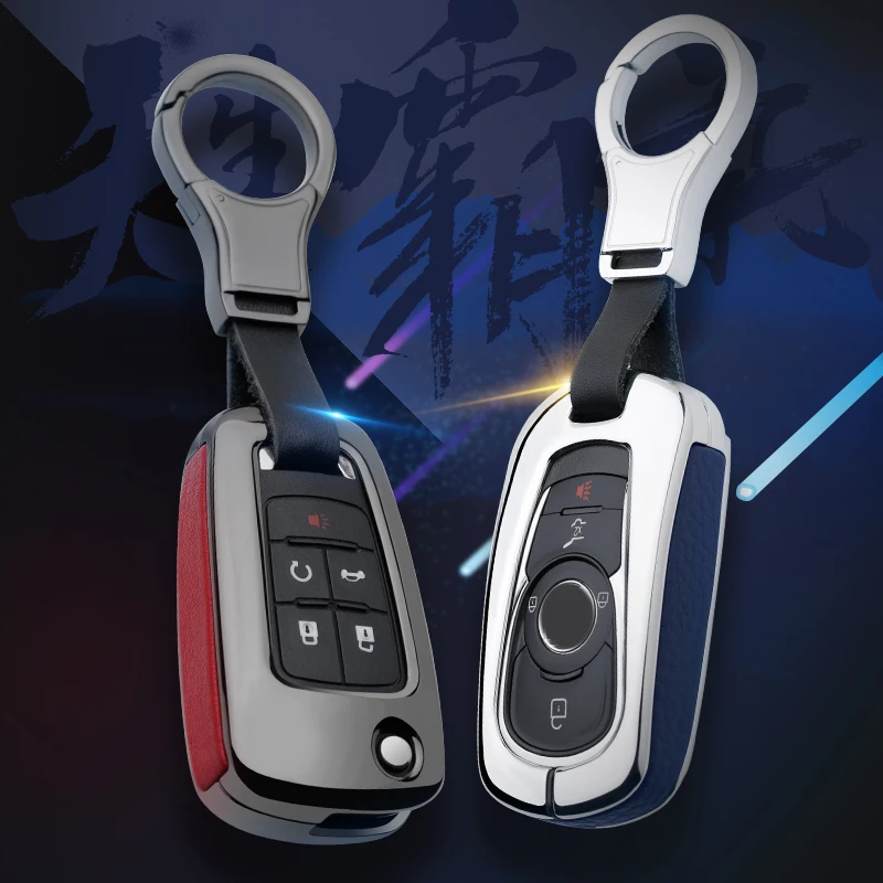 Металлический кожаный чехол для автомобильных ключей Buick ENCORE ENVISION NEW LACROSSE Insignia Astra