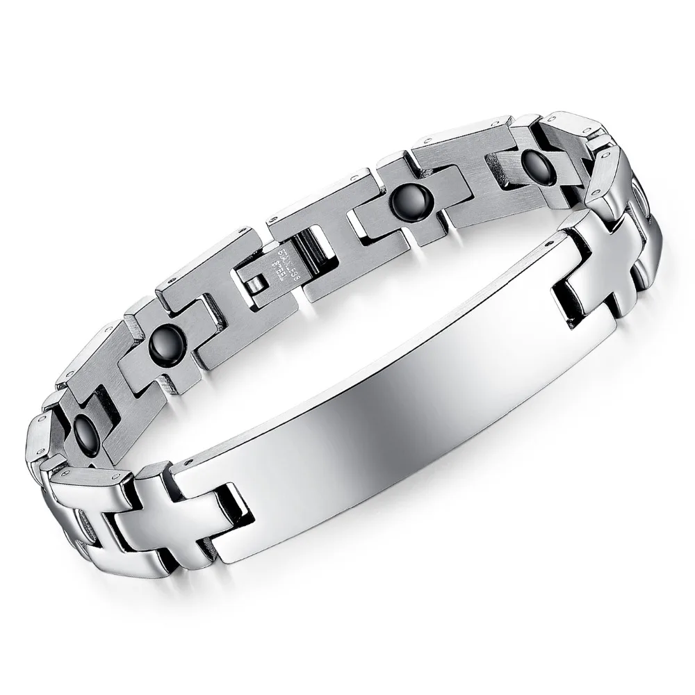Магнитные браслеты для влюбленных повседневный браслет из нержавеющей стали с