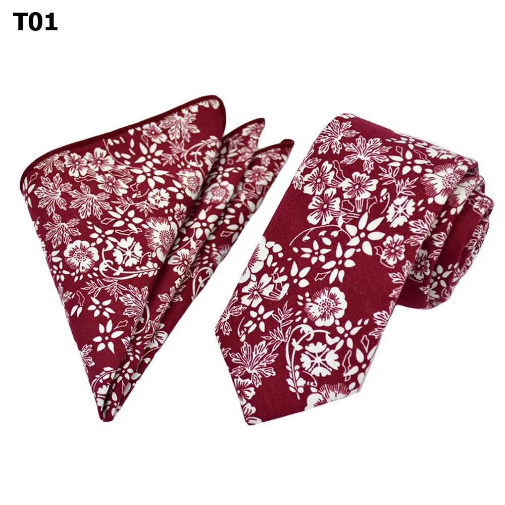 Мужской цветочный узор галстуки шеи галстук платок Карманный квадратный набор |