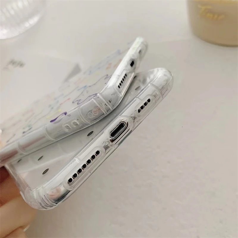 Cute wave point Super Fire Candy Color Bear phone case For iphone 11 Pro XS MAX XR 6s 7 8 Plus Simple Clear TPU Back Cover | Мобильные
