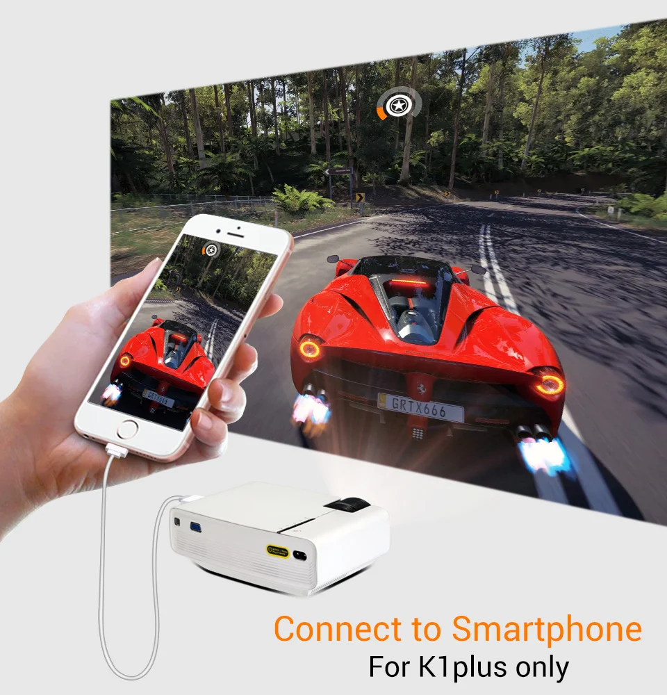 BYINTEK K1plus Mini 1080P Video Game LED Portable Home Theater Projector Beamer Proyector for Smartphone 3D 4K Cinema | Электроника