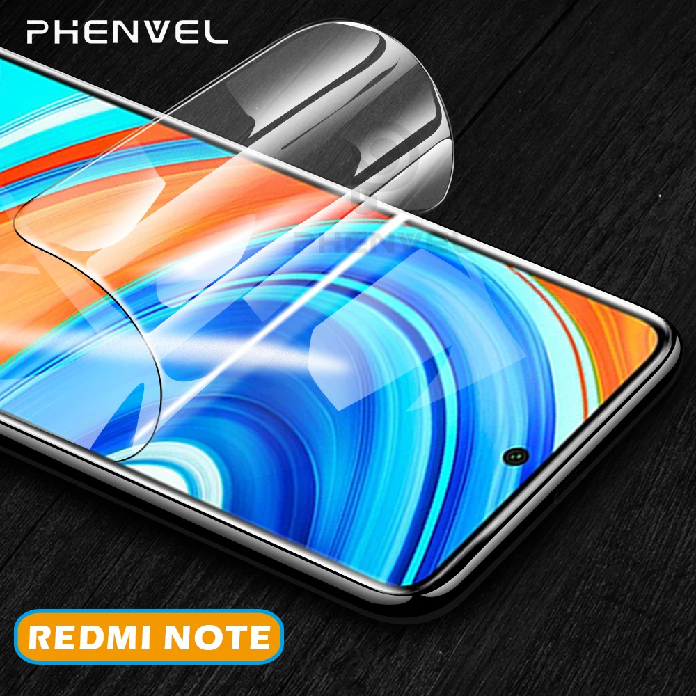 Гелевая Защитная пленка для Xiaomi Redmi Note 9 PRO MAX Гидрогелевая xiomi 6 8 8T 7 защитная экрана
