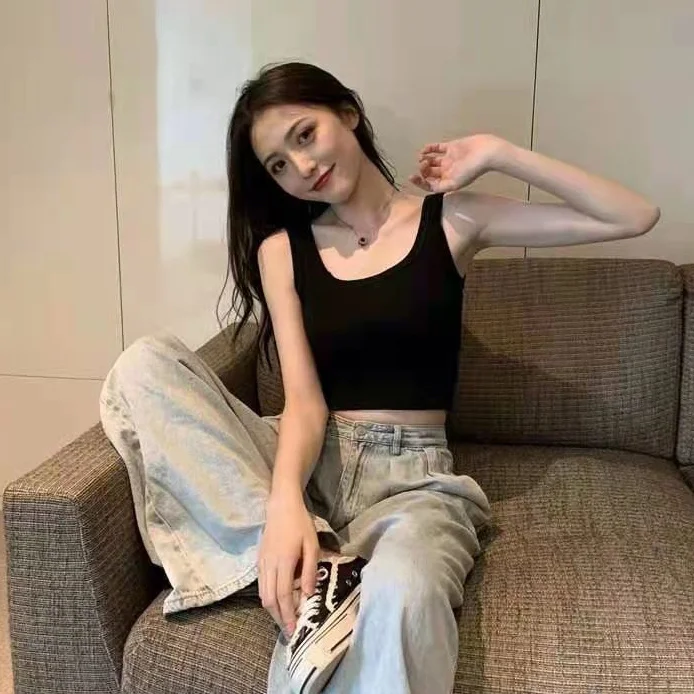 

Style Short Bottoming Sleeveless Sling Top for Women Nuyoah