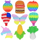 Фиджет-Спиннер, квадратный антистресс, Новый пузырь, Радужный поп для рук, сжимаемые попки, снятие стресса для взрослых