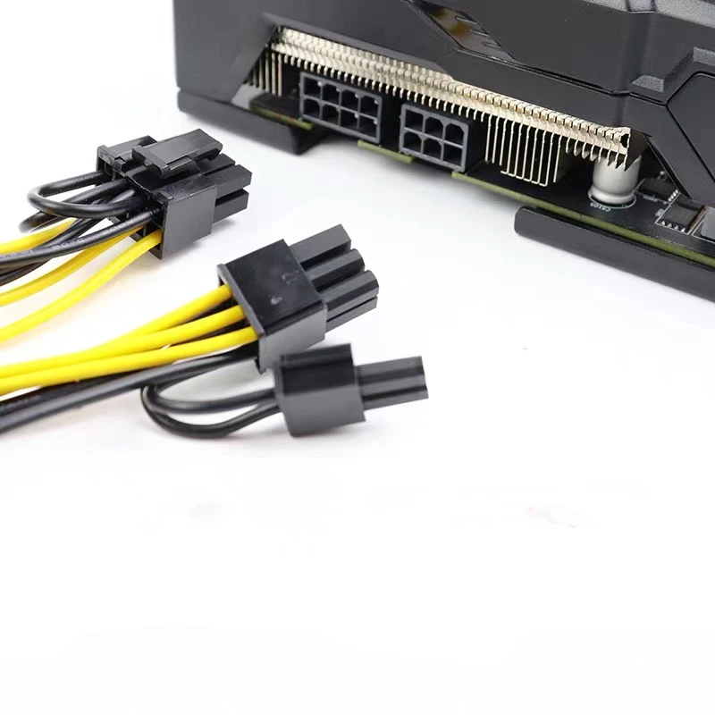 ЦП 8pin 6pin к PCIE Dual 2 x PCI Express(6 + 2)pin Y сплиттер для майнинга GPU видеокарта кабель питания