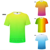 neon t shirt menwomen summer green t shirt boygirl solid colour tops rainbow streetwear tee colourful 3d printed kids shirt