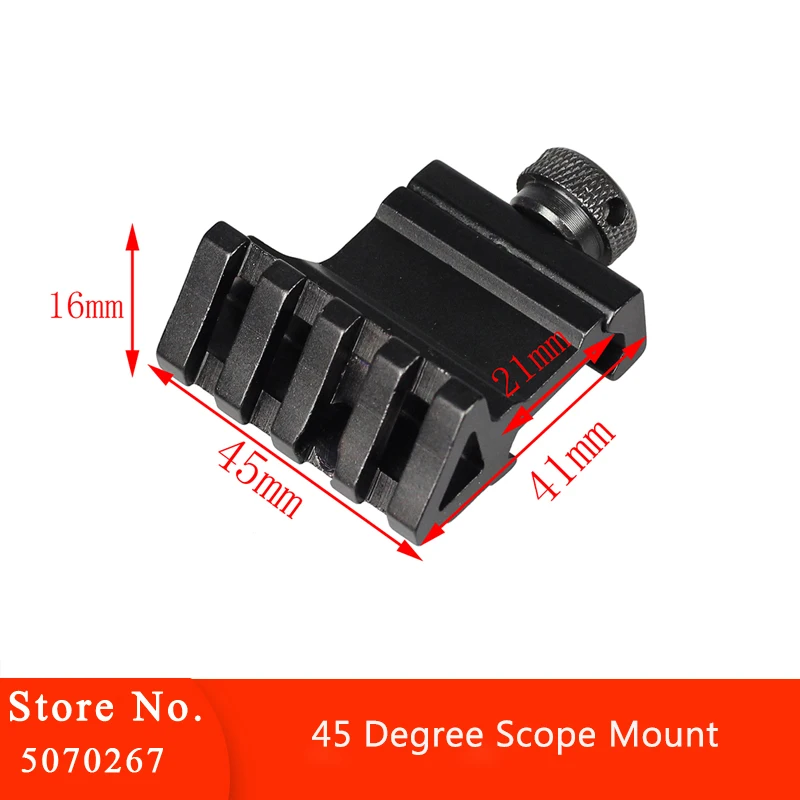 Под углом 45 градусов Тактический прицел крепление Алюминий офсетная печать 4