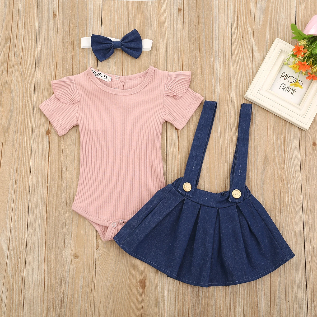 Дышащий однотонный комбинезон для новорожденных младенцев с рукавом летучая