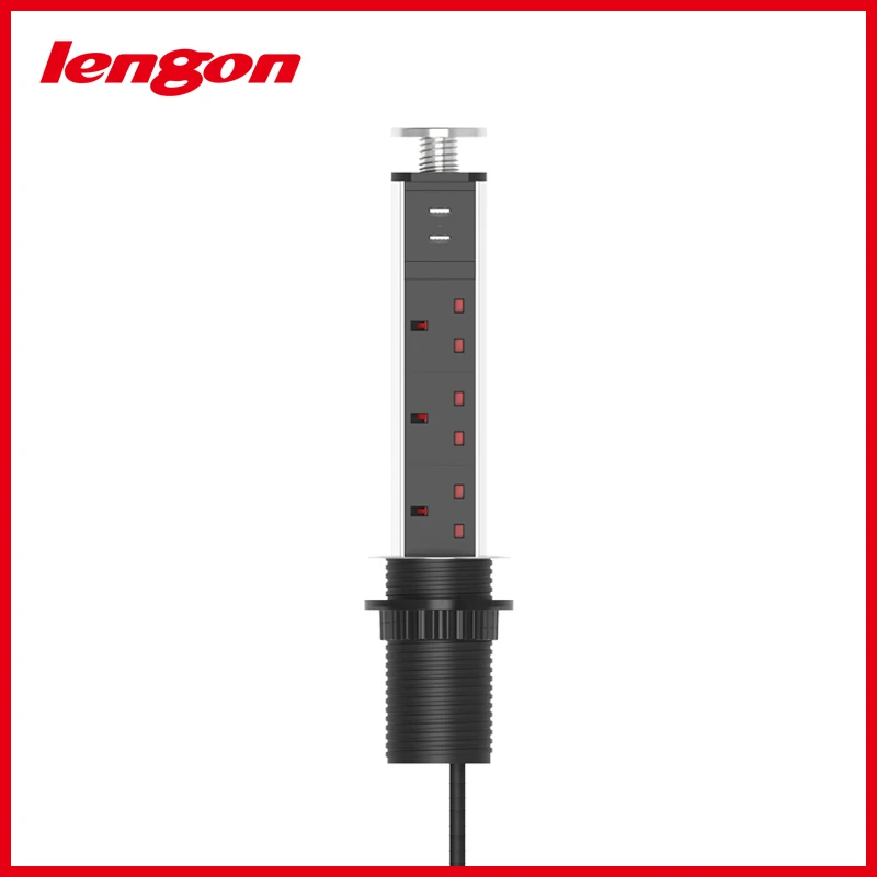 LENGON 13A тянуть POP UP 3 Мощность Британский разъём гнезда 2 Зарядка через USB Порты и