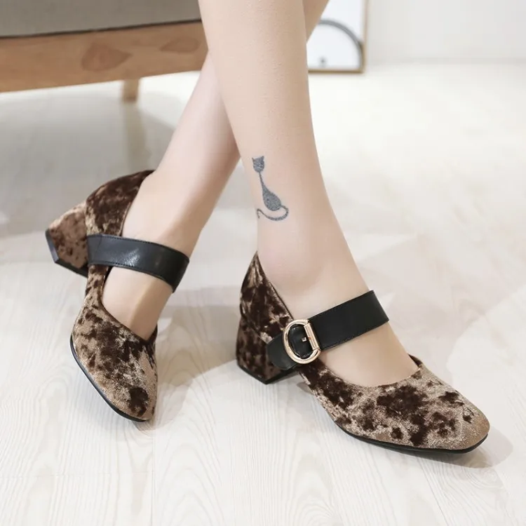 Женские туфли на высоком каблуке туфли-лодочки с квадратным носком и