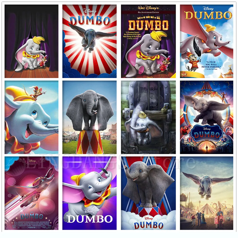 Алмазная живопись Disney 5D сделай сам мультяшное животное Дамбо слон