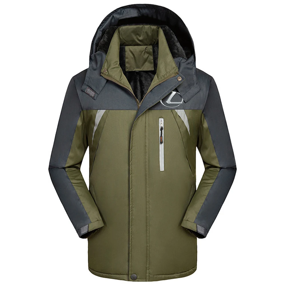 

Winter Lexus car logo Windbreaker Waterproof Warm Outdoor Couples Cold-Proof Mountaineering Clothing Thicken Jackets Coats