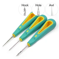 awl for repair leather shoe sewing cobbler tool diy craft straight curved and hole hook needle piercer stab awl
