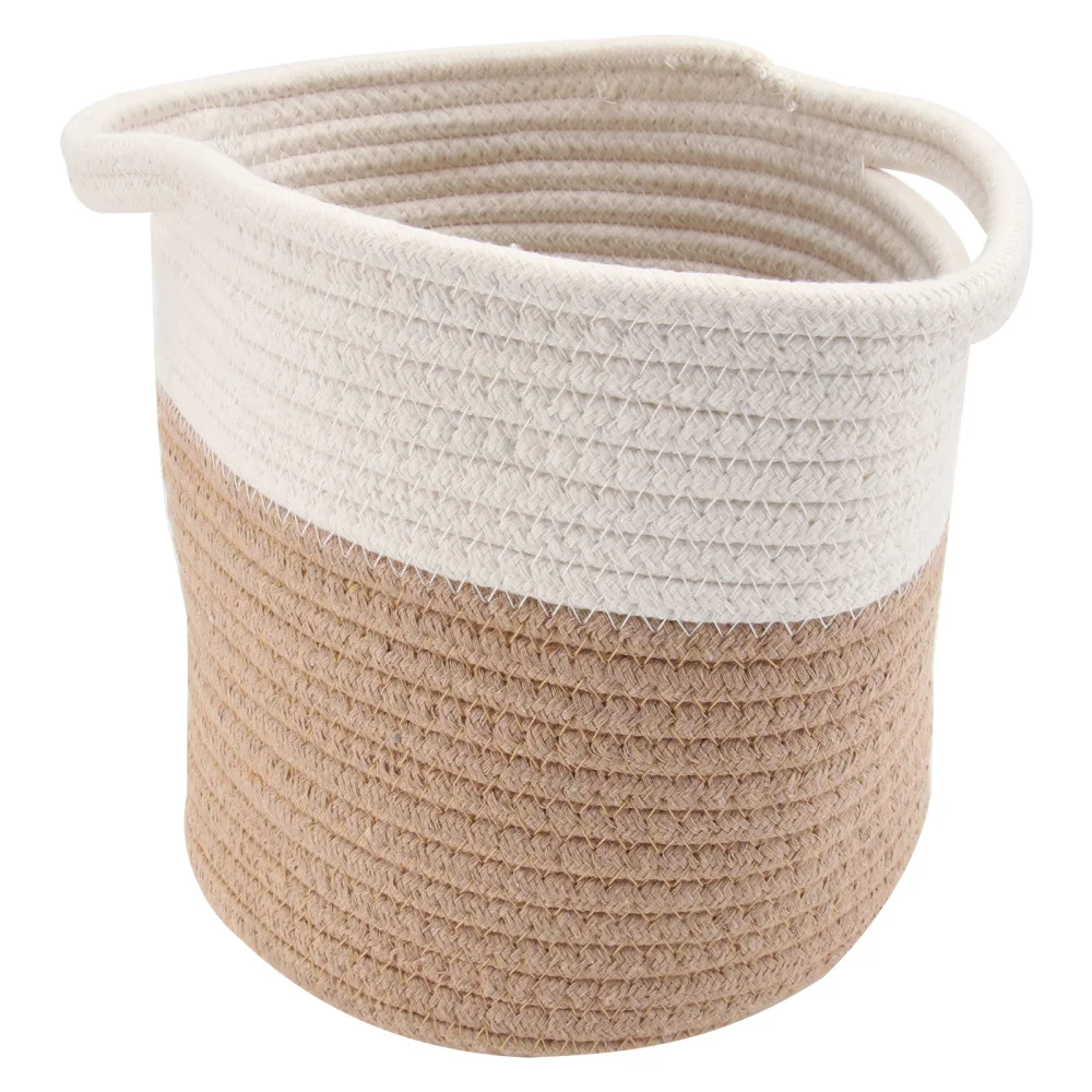 

Woven Flower Plant Basket Storage Basket Bin Home Cotton Rope Organizer