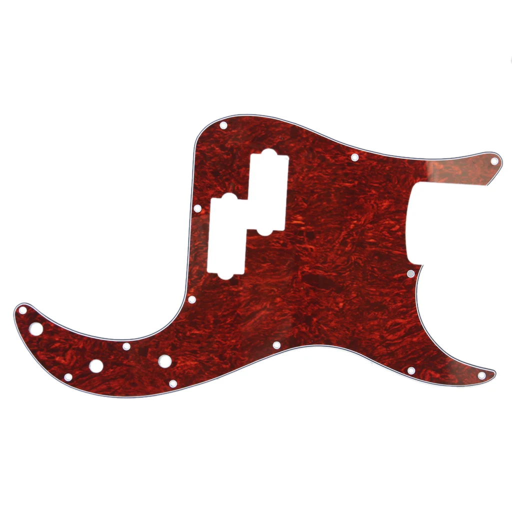 

Red Tortoise Shell Pickguard 3 Ply Bevel Edge Finish For Precision Bass PB Guitar
