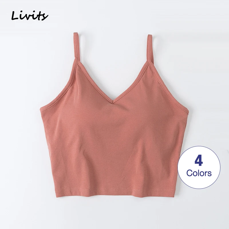 

Женская майка со встроенным бюстгальтером, мягкий эластичный Топ пуш-ап без косточек, укороченный топ, майка-труба, пикантный Повседневный ...