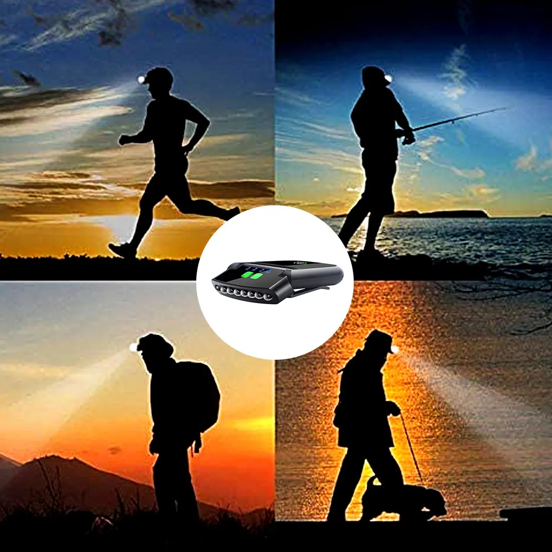 

Mini LED Headlamp Clip on Cap Hat Head Light Fishing Torch Camping Lamp USB Rechargeable Headlamp Portable Headlight