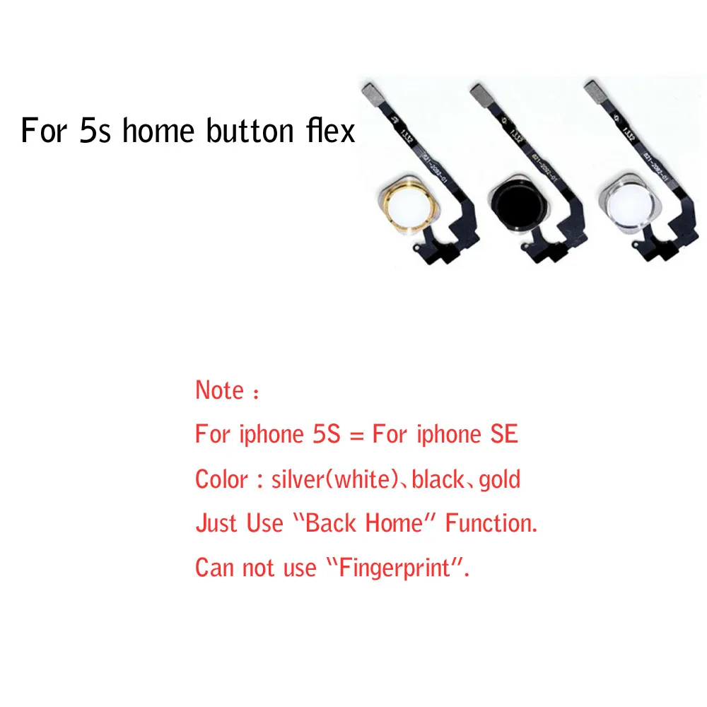 Кнопка Home с гибким кабелем 100 шт./лот для iPhone 5S 6g 6 6s plus 7g 7 8 8g Plus кнопка гибкая сборка