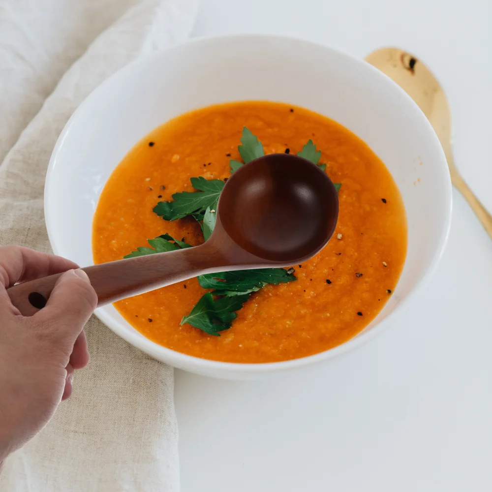 

1 Set 2pcs Wooden Non-stick Spoon Ladle and Spatula Kitchen Cooking Utensils