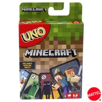 mattel games uno minecraft card game family funny entertainment board game poker kids toys playing cards