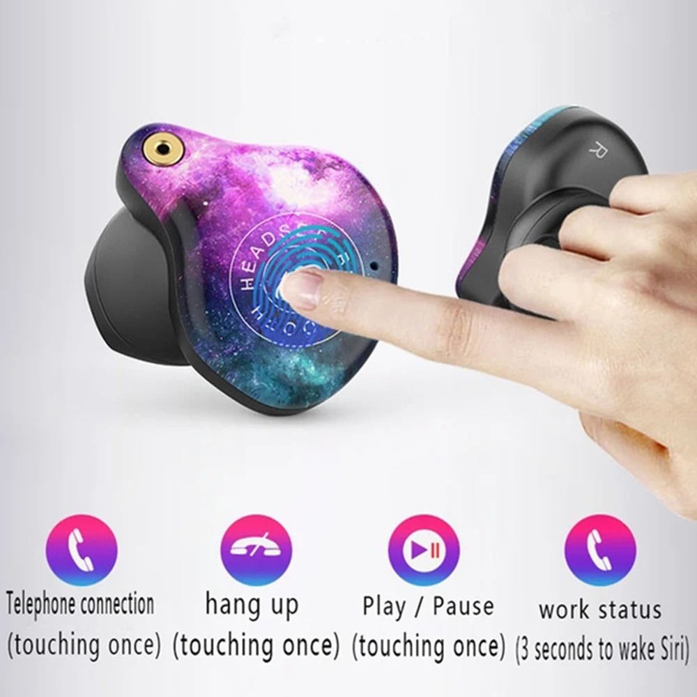 Беспроводной Bluetooth наушники с 3600 мАч зарядный чехол Водонепроницаемый сенсорный