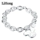 Женский браслет из стерлингового серебра 925 пробы с подвеской в виде Мишель