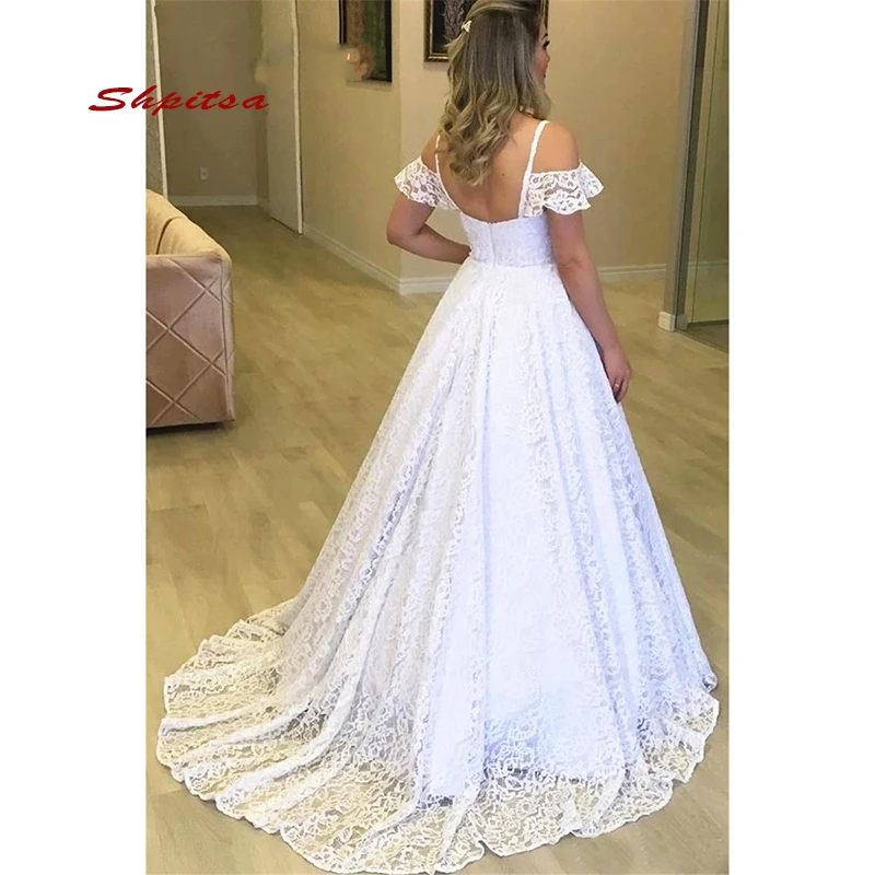 

Elegant Lace Wedding Dresses Turkey Plus Size White Ivory Bride Bridal Dresses Wedding Gowns