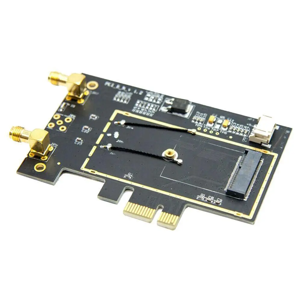 M.2/NGFF к PCI E AC беспроводная карта с антенной переменного тока для 9260 8265 1550AC