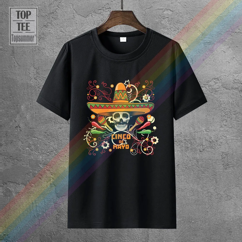 

Funny Crew Neck Short Sleeve Mens Tee Cinco De Mayo Shirt Mexican Chili Sombrero T Shirt May 5Th Top Fashion 2018 Tees