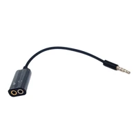 1 to 2 3 5mm stereo splitter audio male to earphone headset and microphone adapter turn wiring connector converter