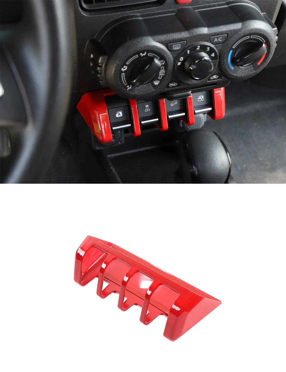 

Jimny Car ABS Window Lifter Button Panel Decorative Cover for Suzuki Jimny 2019-2020