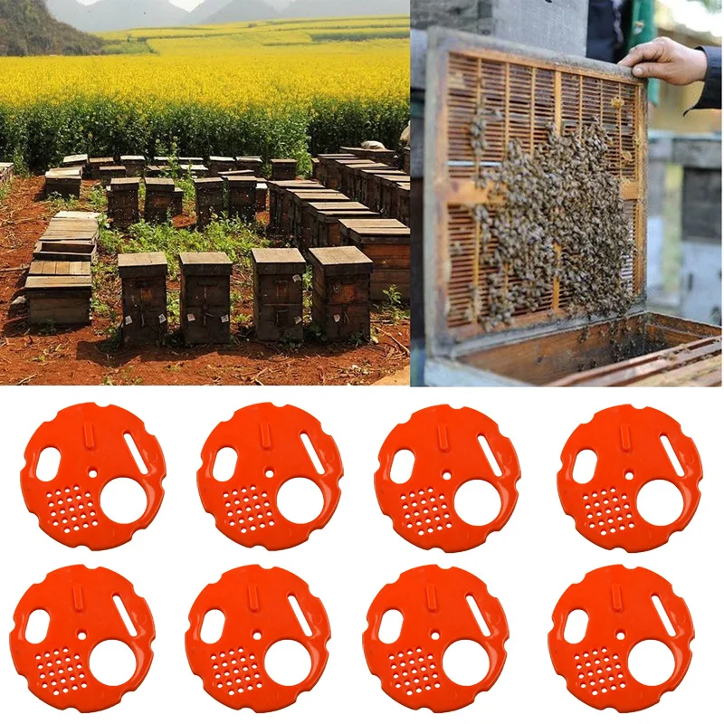 10 шт. Пластик Hive с сопротивлением двери пчеловодства круглый ящик для соты поток