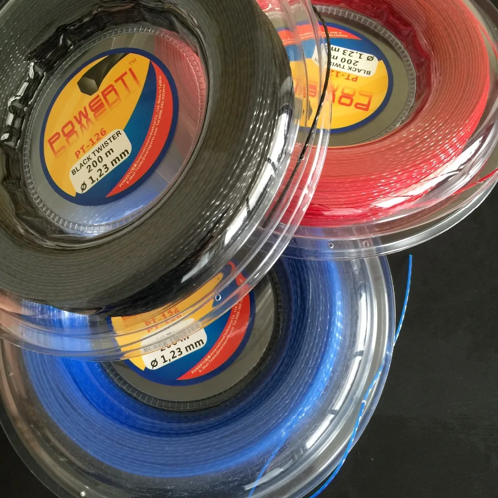 

Powerti Tennis String Polyester 1.23MM 200m Reels Thin Ball String Outdoor Screw Thread Durable Twist Racket String Accessories