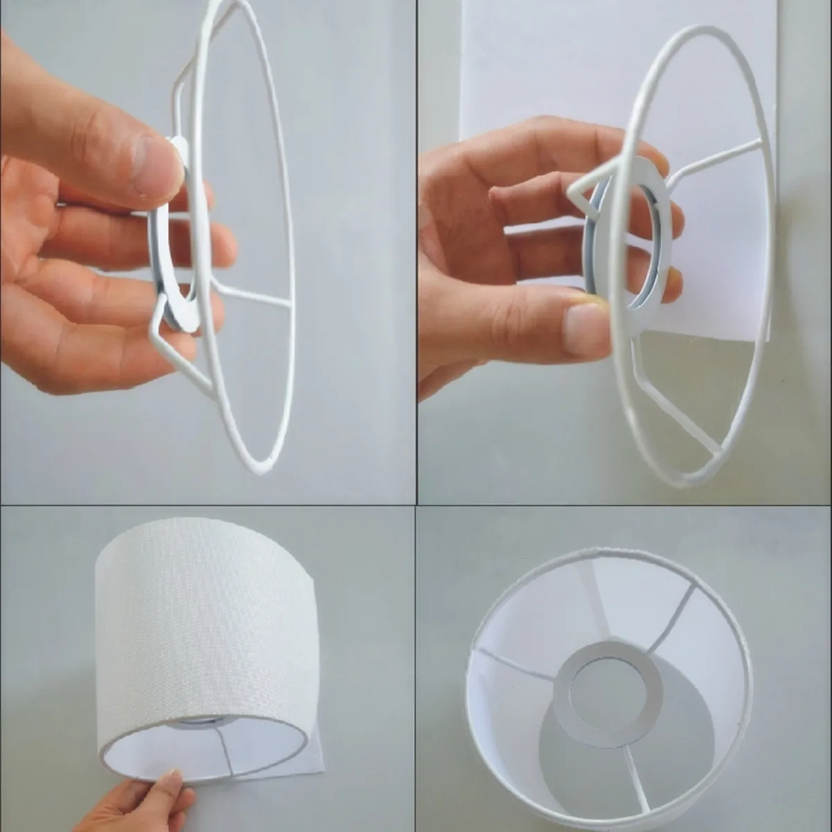

E27 9.5-40cm Circular Lampshade Frame Ring Set Lamp Light Shade DIY Kit
