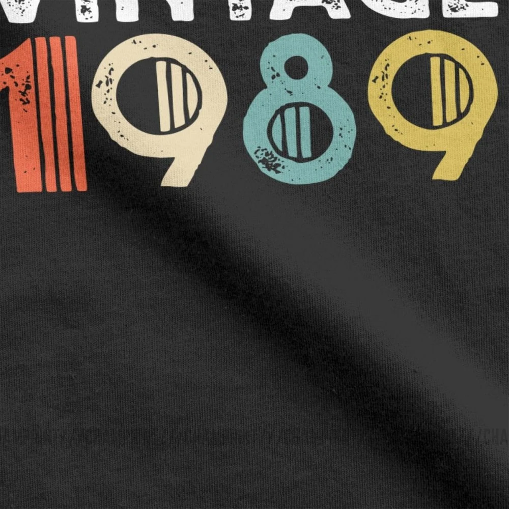 Мужская Винтажная футболка с коротким рукавом 1989 хлопок|Мужские футболки| |