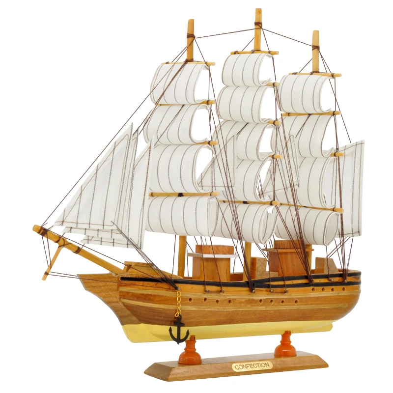 

Белая деревянная модель корабля Luckk в стиле ретро, модель лодки 33*8*33 см, подарок для детей и взрослых, украшение для дома