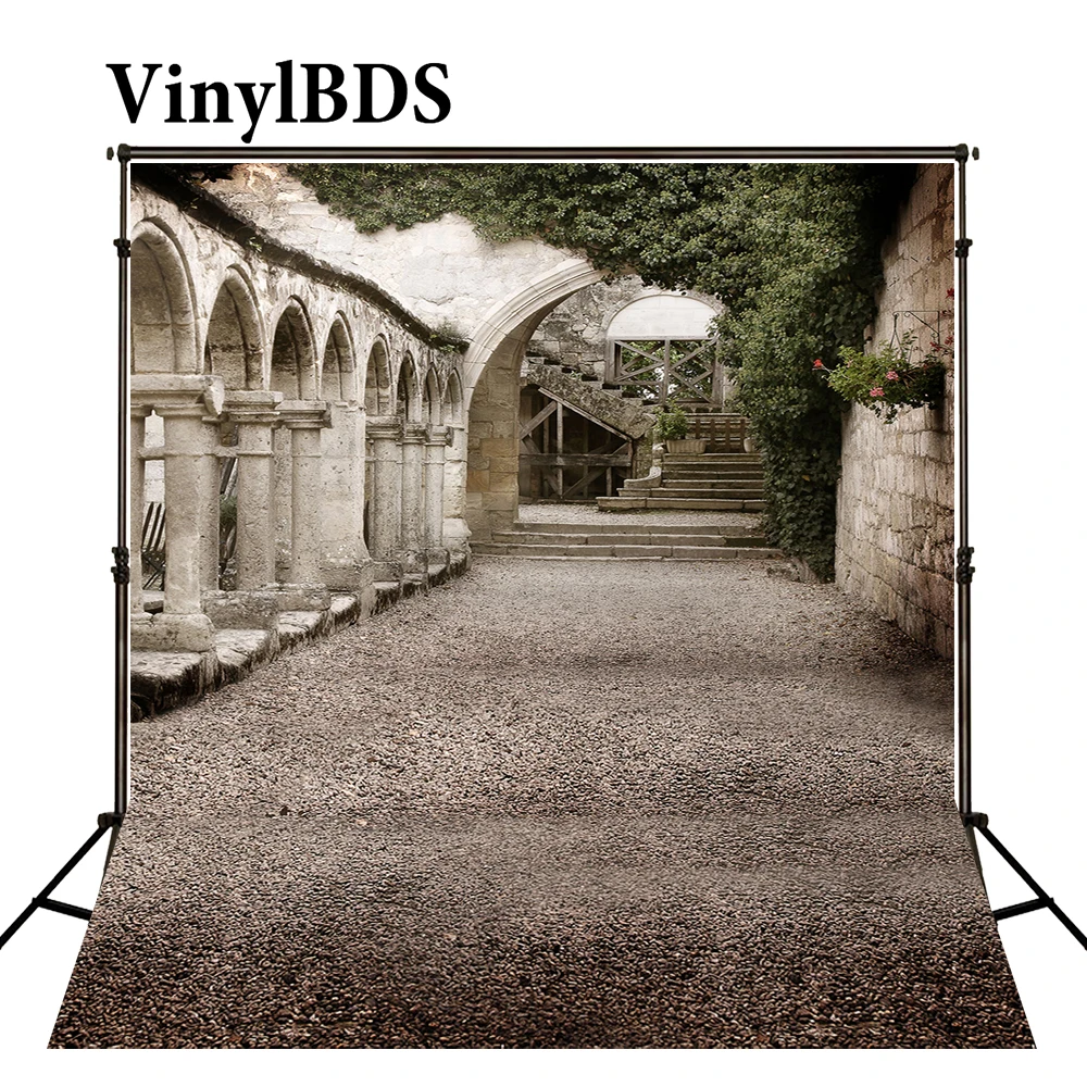 Винтажный дворец винтажный свадебный фон VinylBDS Романтический камень ступенчатый