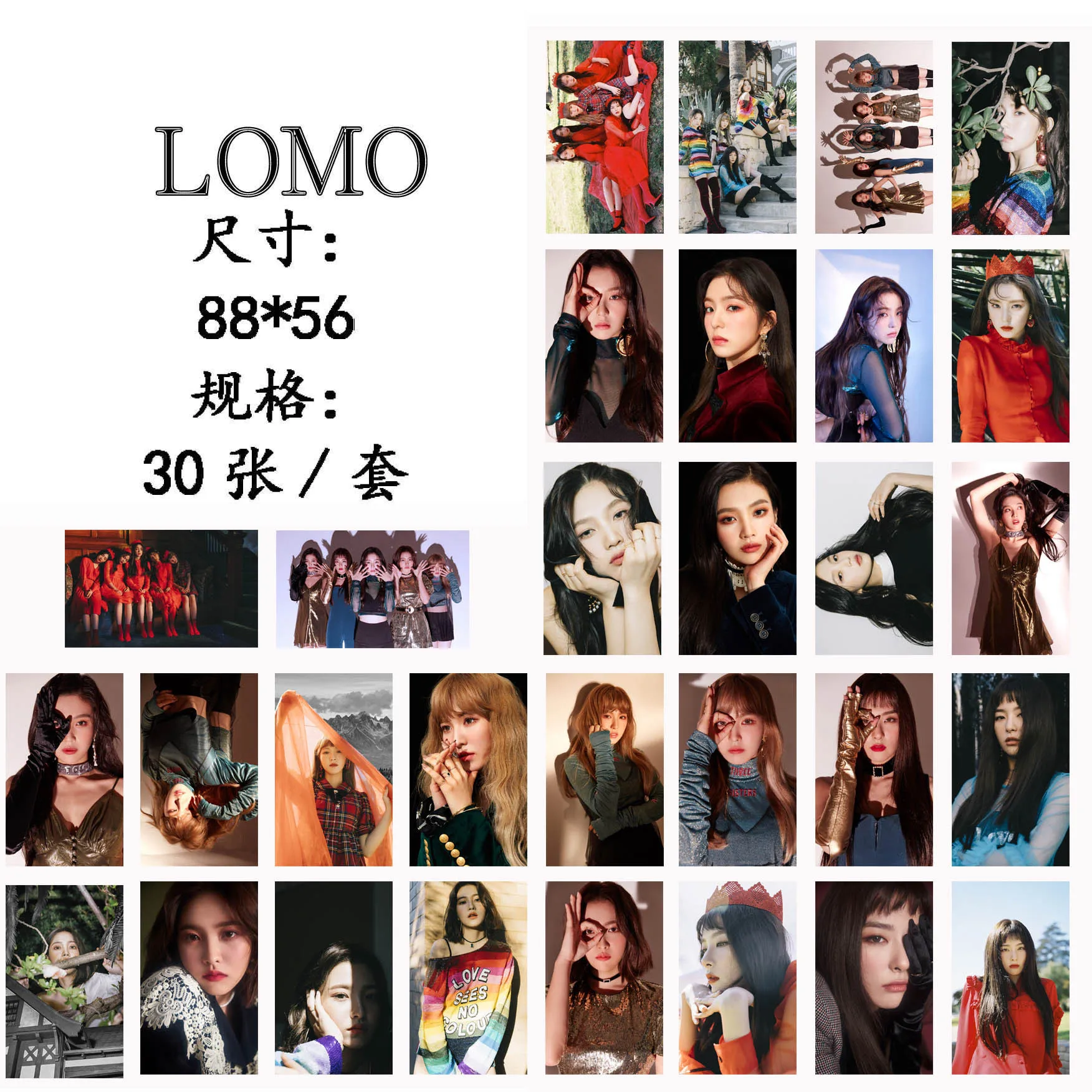30 шт./компл. Kpop красный бархат Фотокарта Высокое качество HD изображения lomo карта