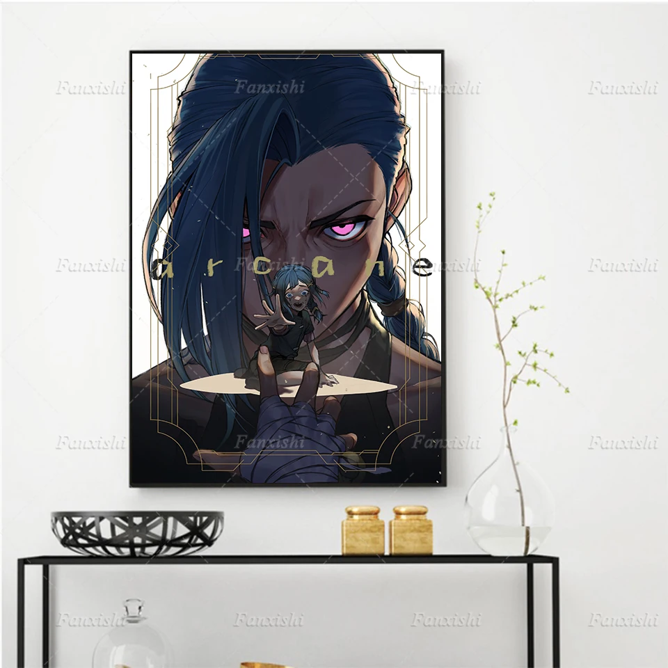 

Arcane Jinx Vi League Of Legends TV Series Posters And Prints Wall Art Canvas Modern Painting Pictures Boy's Living Room Decor