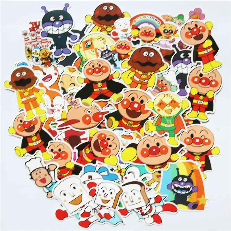 TD ZW 57 шт. мультяшная наклейка Anpanman s для чемодана скейтборда ноутбука багажа холодильника телефона автомобиля Стайлинг DIY Наклейка